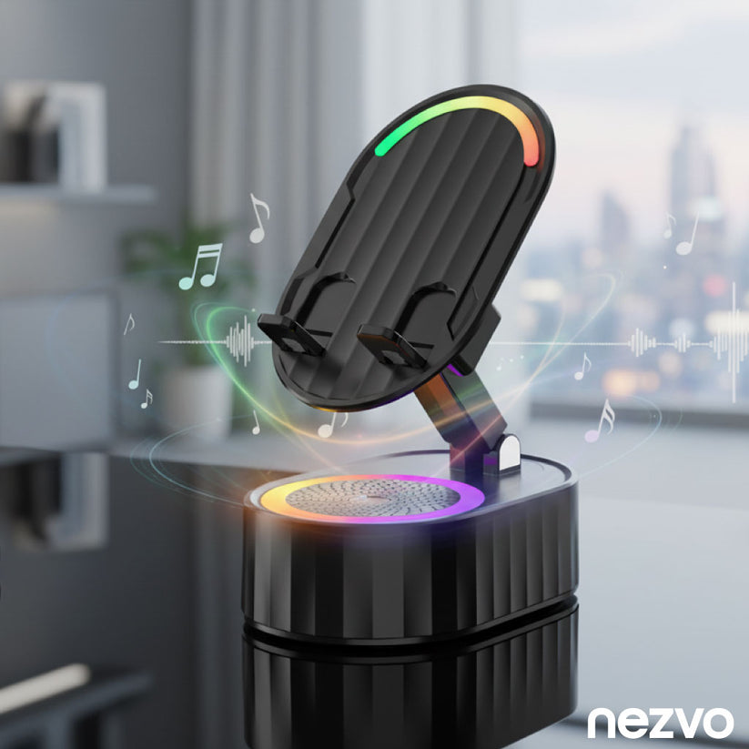 Support de Téléphone Multifonction – Enceinte Bluetooth & Power Bank Intégrés