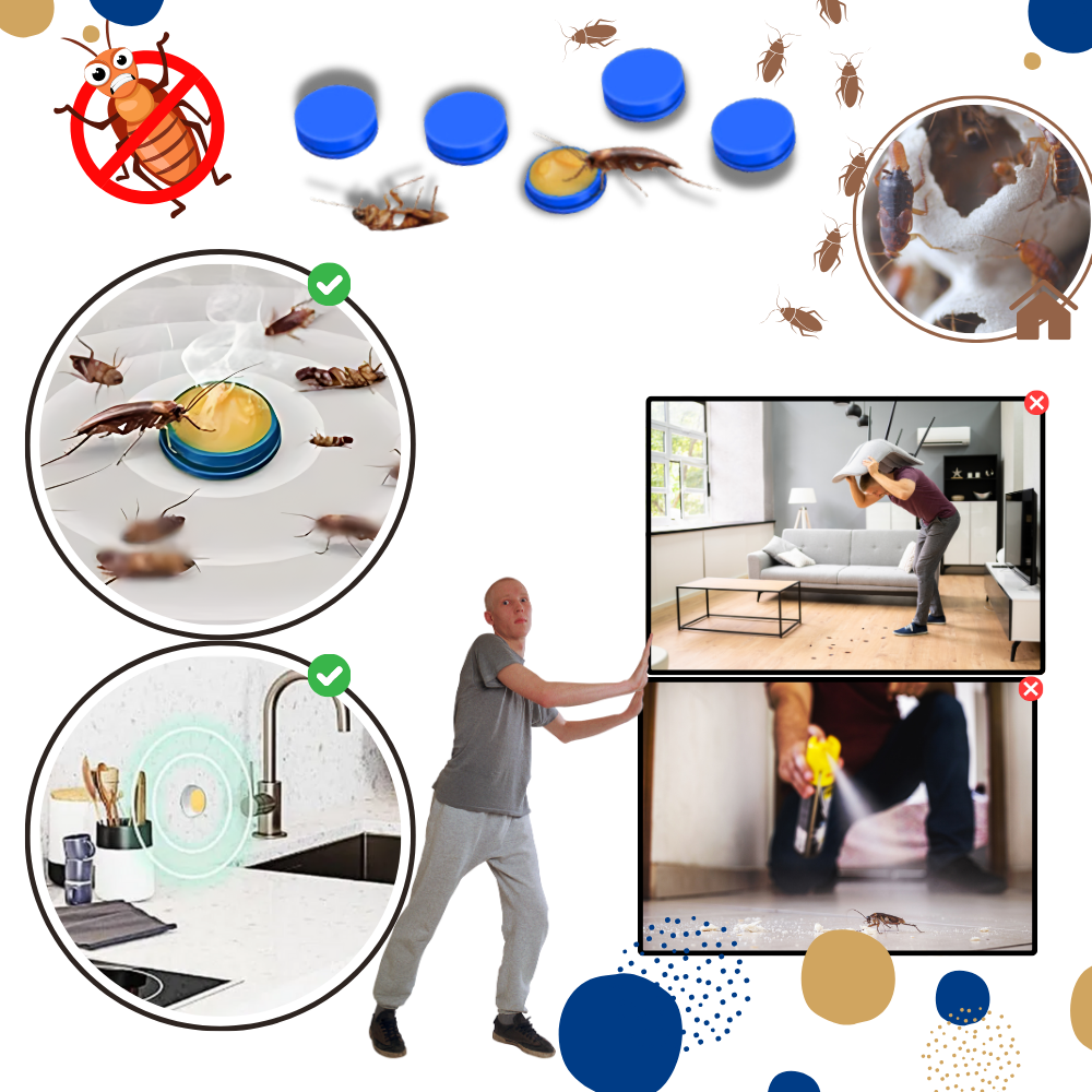 Autocollants en gel pour tueur de cafards à haute efficacité