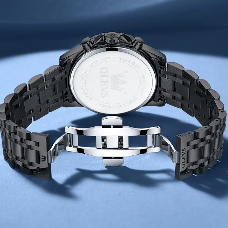 Montre OLEVS 3653 bracelet et cadran noir