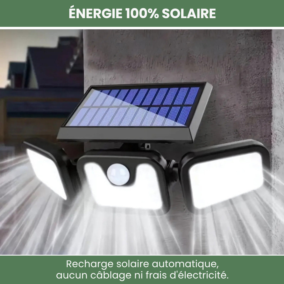 Solar 400 Éclairage Extérieur Solaire Étanche avec Capteur de Mouvement