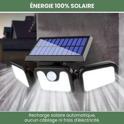 Solar 400 Éclairage Extérieur Solaire Étanche avec Capteur de Mouvement