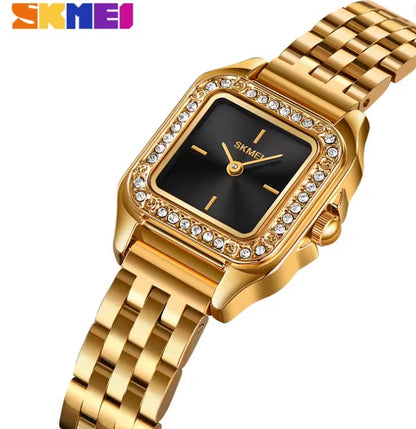 Montre Diva Noire Dorée pour Femme