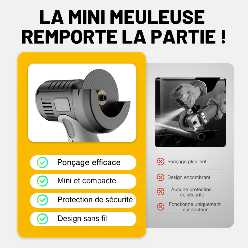 Mini broyeur à angle avec disque de coupe