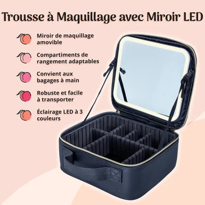 Le Sac de Maquillage avec Miroir LED pour une Beauté Parfaite Partout !