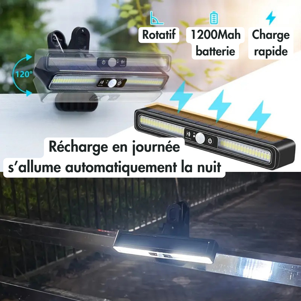 Lampe solaire à clipser – un éclairage puissant et autonome