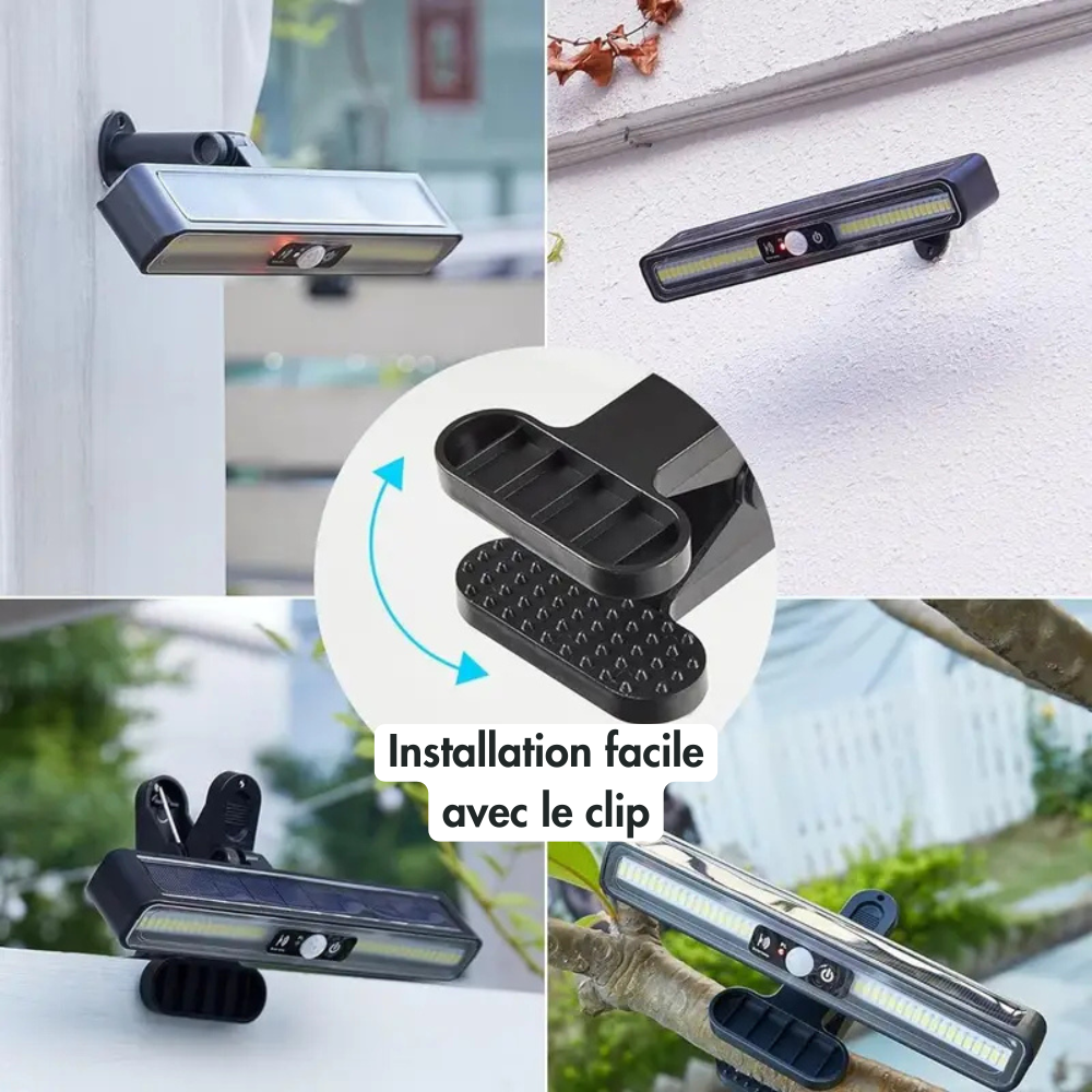 Lampe solaire à clipser – un éclairage puissant et autonome