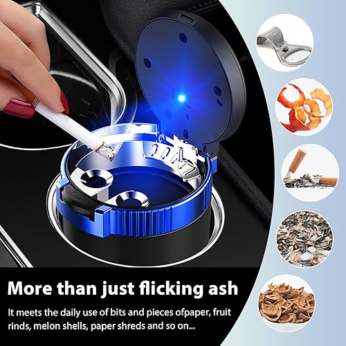 CCO-Ashtrayr de Voiture avec Couvercle et Lumière LED