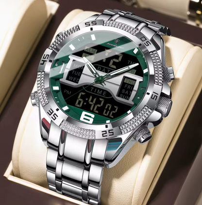 Montre Royale Exceptionnelle en Acier Inoxydable