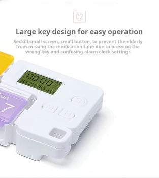 Pill Box Portable 7 Jours – Avec Alarme