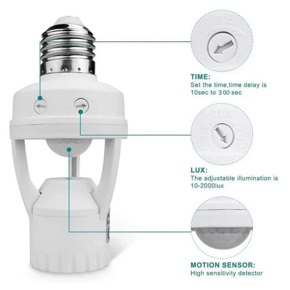 Douille de lumière du capteur de mouvement