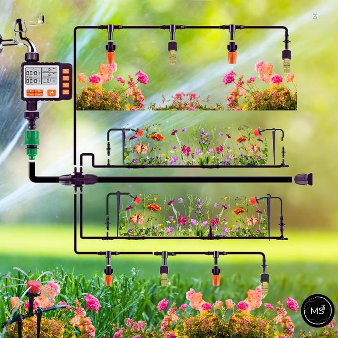 Minuteur d'arrosage intelligent automatique étanche avec grand écran