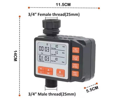 Minuteur d'arrosage intelligent automatique étanche avec grand écran