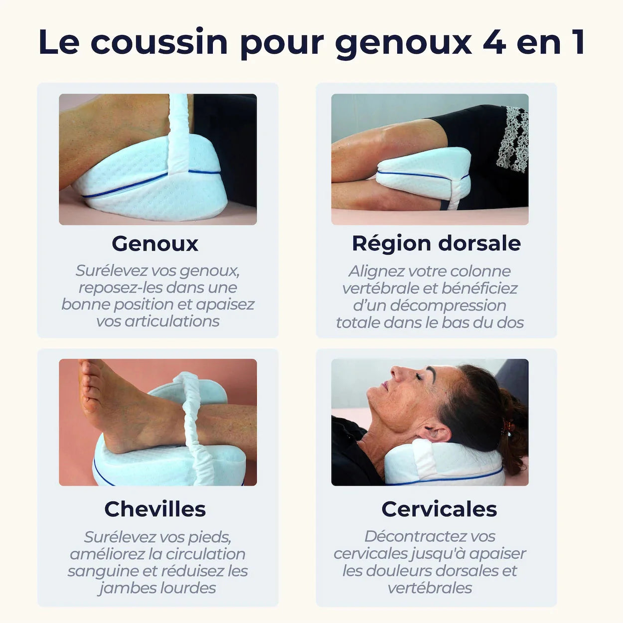 Coussin Orthopédique Genoux Cellsius - Le secret d'un sommeil sans douleur