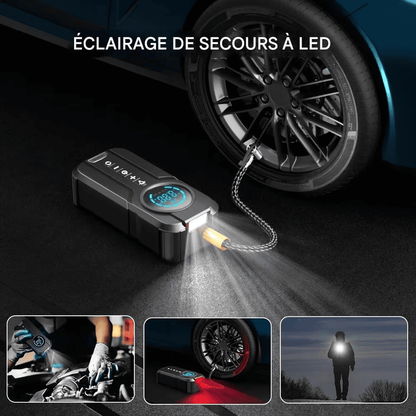 Demarreur voiture Powerbank numérique multifonctionnel 4 en 1