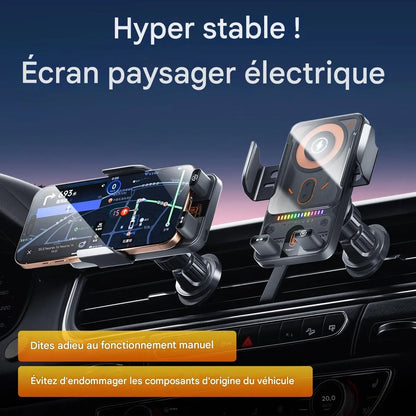 Support Charge Sans Fil 15W Intelligent pour Voiture - TD