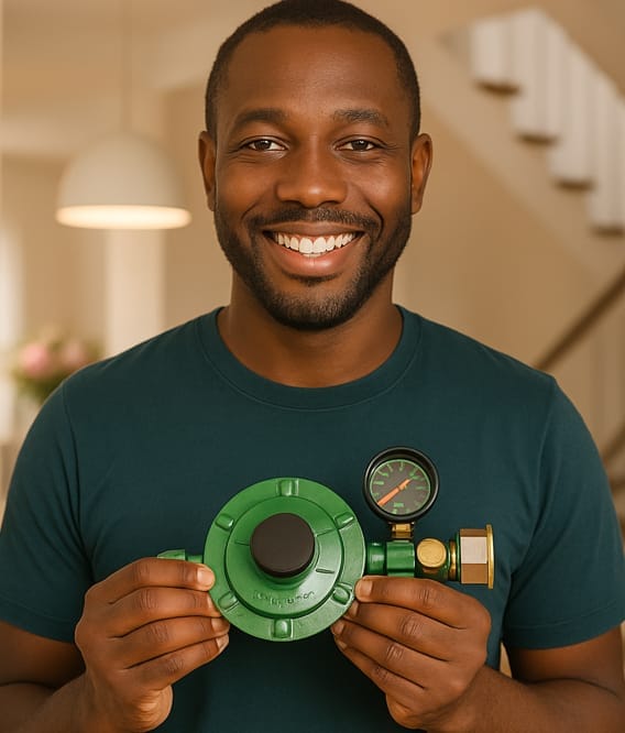 Détendeur à Gaz intelligent / Dispositif de sécurité avec manomètre