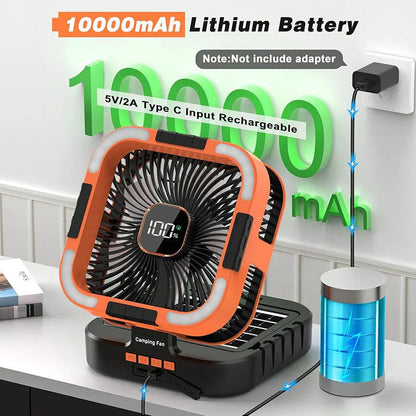 Ventilateur Solaire Extérieur 3-en-1